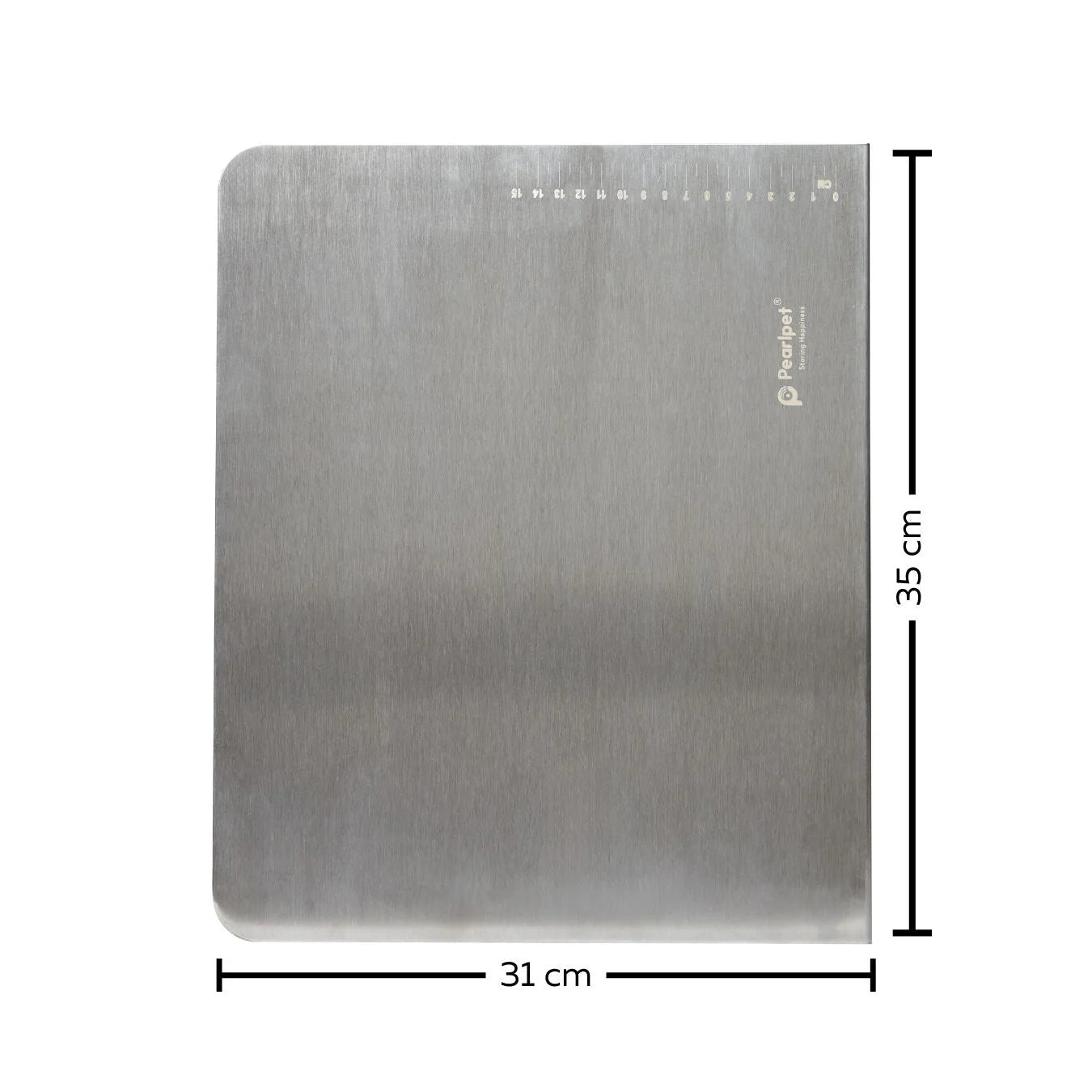Premium Stainless Steel Chopping Board | Non Slip| Rust Proof | Easy to use| Round Edge| For Cutting Vegetables, Meat,Fish,Fruits | Medium | 35 x 31 cm