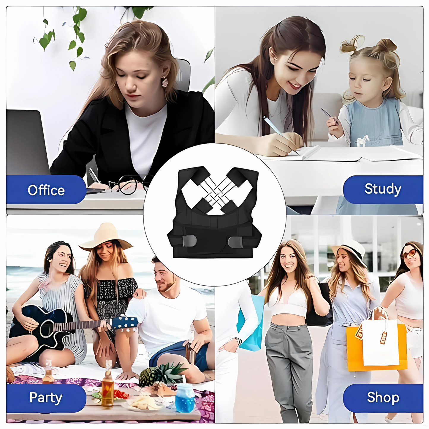 Adjustable Posture Corrector Belt For Men & Women - Pain Relief - ViralBuy