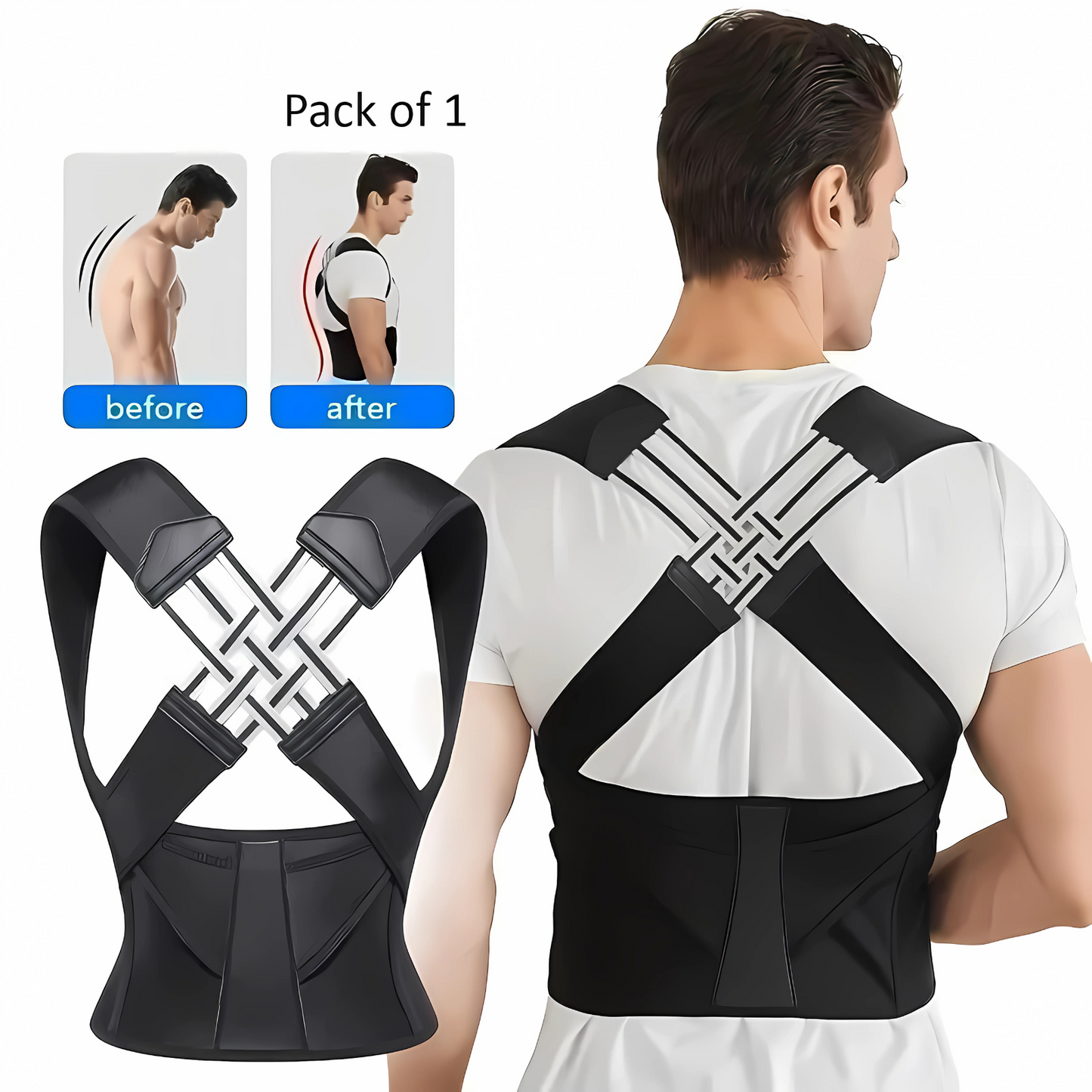 Adjustable Posture Corrector Belt For Men & Women - Pain Relief - ViralBuy