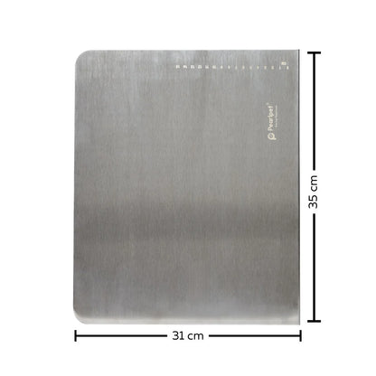 Premium Stainless Steel Chopping Board | Non Slip| Rust Proof | Easy to use| Round Edge| For Cutting Vegetables, Meat,Fish,Fruits | Medium | 35 x 31 cm