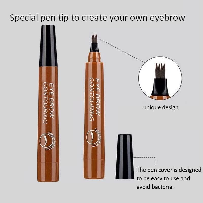 Waterproof 4 Points Microblading Eyebrow Pen with a Micro-Fork Tip Applicator - ViralBuy