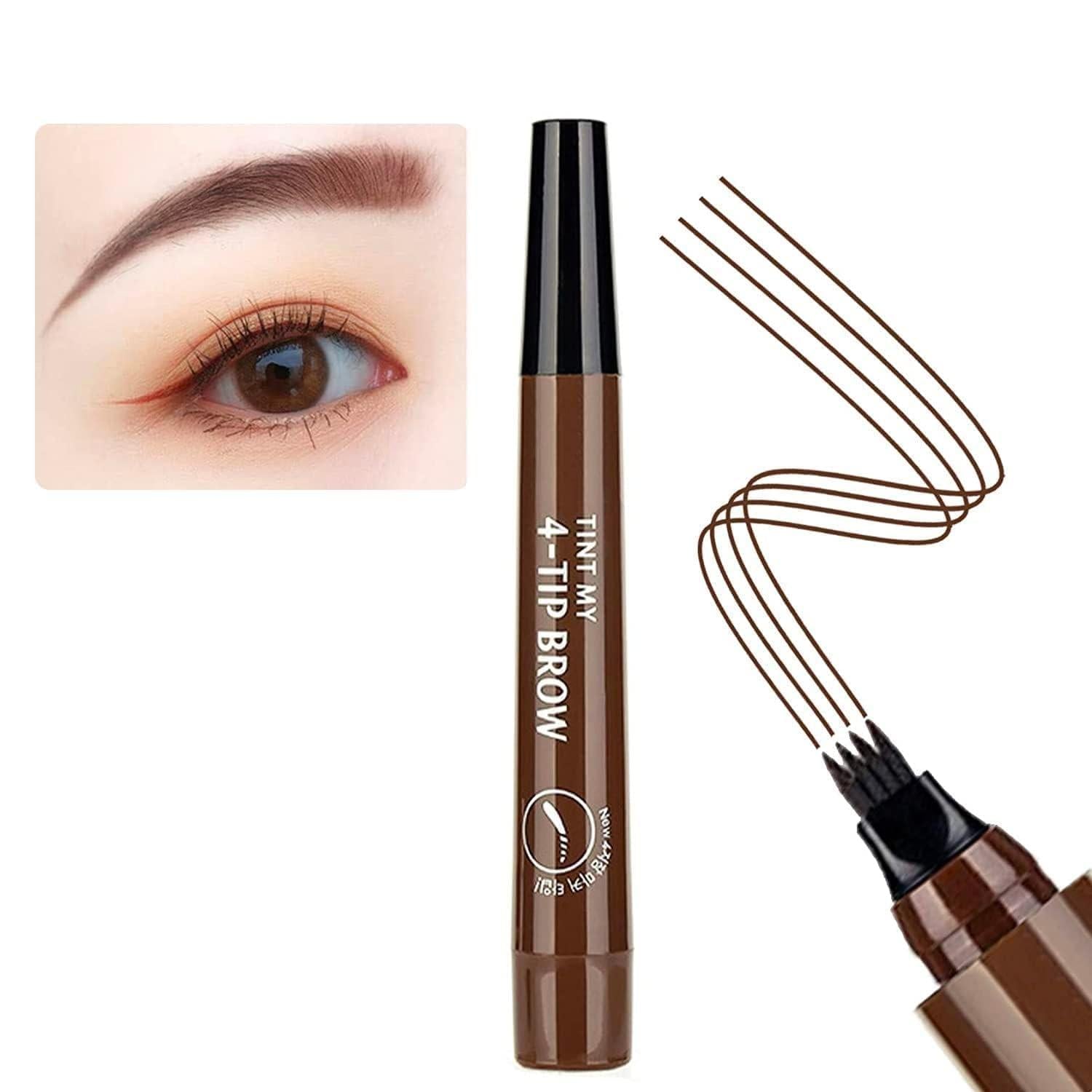 Waterproof 4 Points Microblading Eyebrow Pen with a Micro-Fork Tip Applicator - ViralBuy